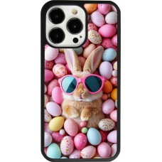 Coque iPhone 13 Pro - Silicone rigide noir Easter 2026 Rabbit fun