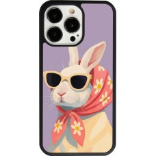 Coque iPhone 13 Pro - Silicone rigide noir Easter 2026 Rabbit with scarf