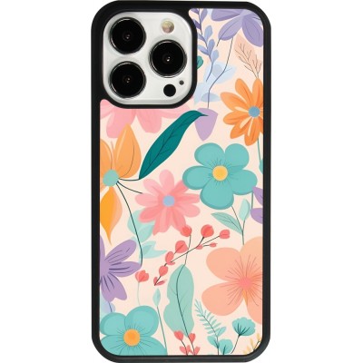 iPhone 13 Pro Case Hülle - Silikon schwarz Easter 2024 spring flowers