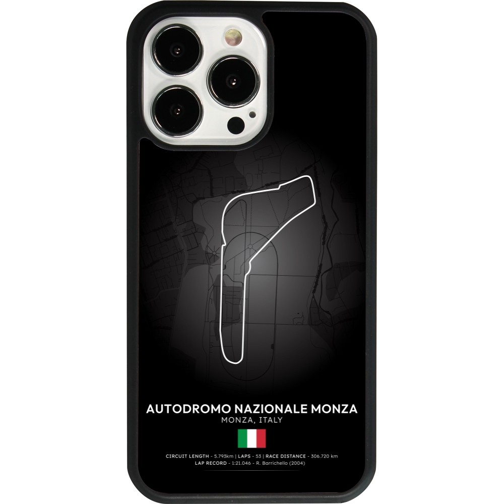 Coque iPhone 13 Pro - Silicone rigide noir F1 Track 2025 Italy