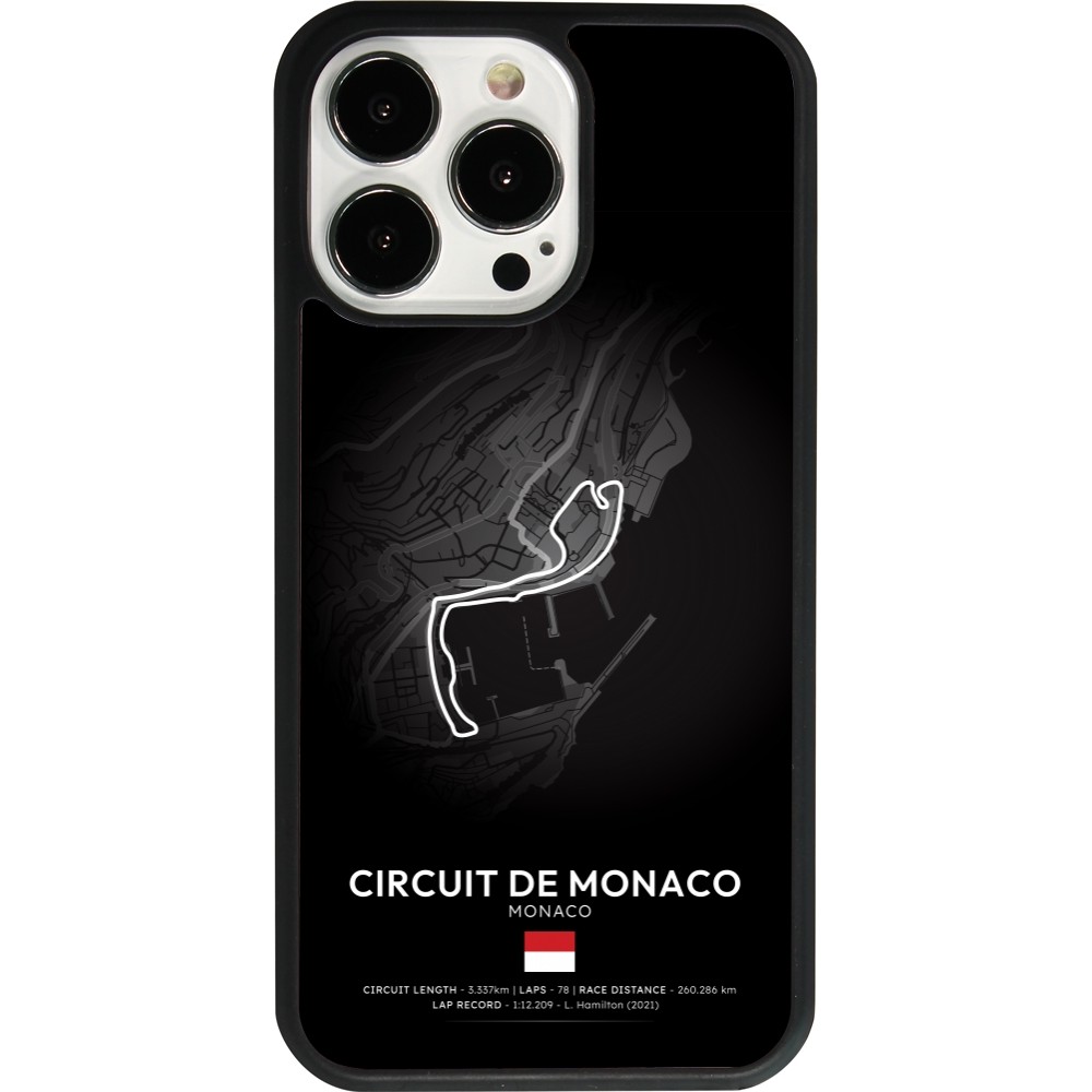 iPhone 13 Pro Case Hülle - Silikon schwarz F1 Track 2025 Monaco