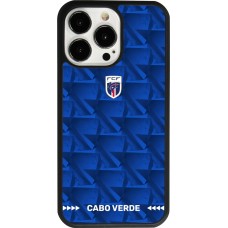 Coque iPhone 13 Pro - Silicone rigide noir Maillot de football Cap-Vert 2026 personnalisable