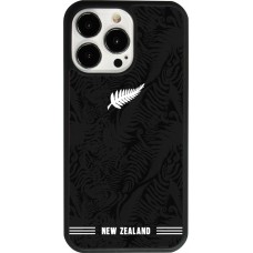 Coque iPhone 13 Pro - Silicone rigide noir Maillot de football Nouvelle-Zélande 2026 personnalisable
