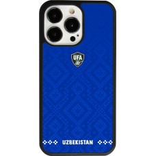 Coque iPhone 13 Pro - Silicone rigide noir Maillot de football Ouzbékistan 2026 personnalisable