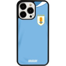 iPhone 13 Pro Case Hülle - Silikon schwarz Uruguay 2022 personalisierbares Fussballtrikot