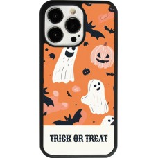 Coque iPhone 13 Pro - Silicone rigide noir Halloween 2025 Trick treat