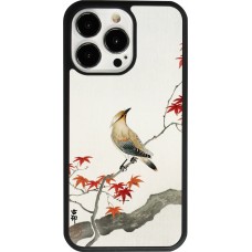 Coque iPhone 13 Pro - Silicone rigide noir Japanese Bird