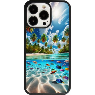iPhone 13 Pro Case Hülle - Silikon schwarz Strandparadies