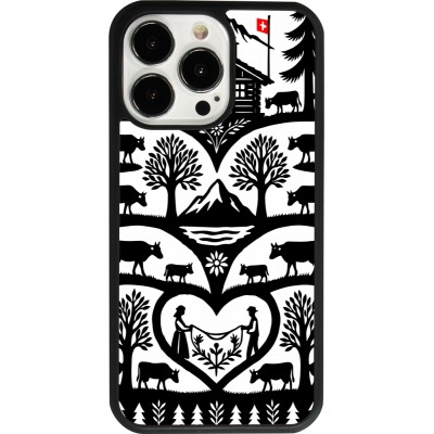 Coque iPhone 13 Pro - Silicone rigide noir Poya Suisse 2