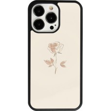 Coque iPhone 13 Pro - Silicone rigide noir Sable Rose Minimaliste