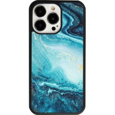 iPhone 13 Pro Case Hülle - Silikon schwarz Sea Foam Blue