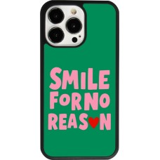 Coque iPhone 13 Pro - Silicone rigide noir Smile for no reason 2026