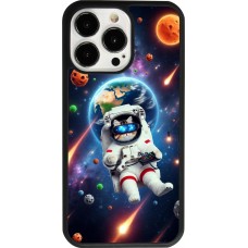 iPhone 13 Pro Case Hülle - Silikon schwarz VR SpaceCat Odyssee