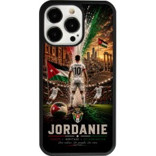 Coque iPhone 13 Pro - Silicone rigide noir Football Jordanie splash 2026