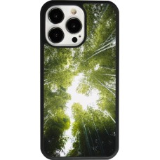 Coque iPhone 13 Pro - Silicone rigide noir Spring 23 forest blue sky