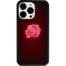 Coque iPhone 13 Pro - Silicone rigide noir Spring 23 neon rose