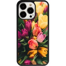 Coque iPhone 13 Pro - Silicone rigide noir Bouquet of tulips 2026