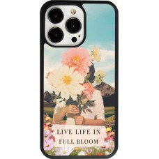 Coque iPhone 13 Pro - Silicone rigide noir Live life in full moon 2026