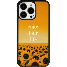 Coque iPhone 13 Pro - Silicone rigide noir Summer 2025 Enjoy your life