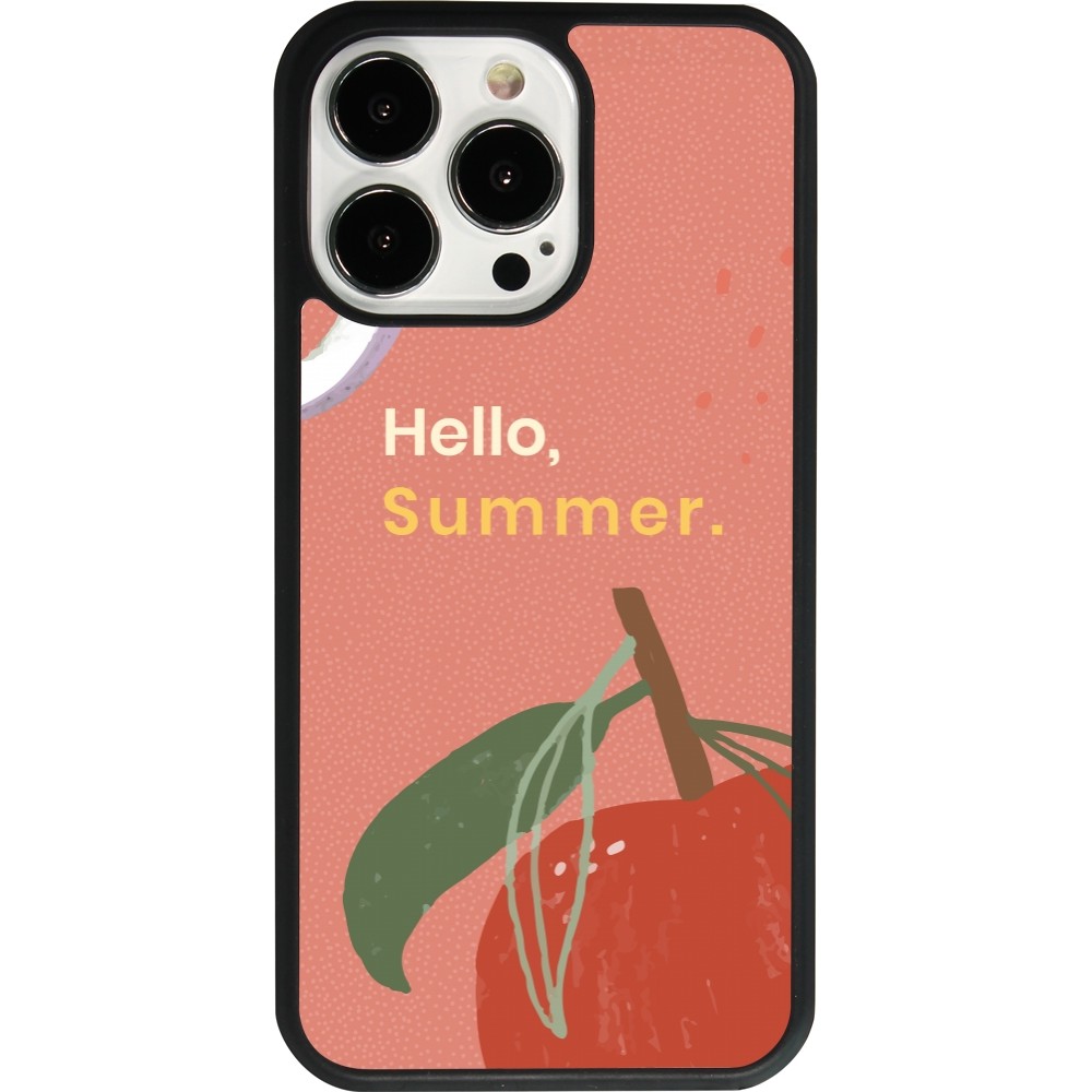 iPhone 13 Pro Case Hülle - Silikon schwarz Summer 2025 Hello summer