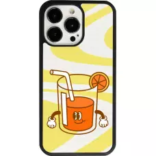 Coque iPhone 13 Pro - Silicone rigide noir Summer drink 2026