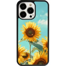 iPhone 13 Pro Case Hülle - Silikon schwarz Sunflowers Summer 2026