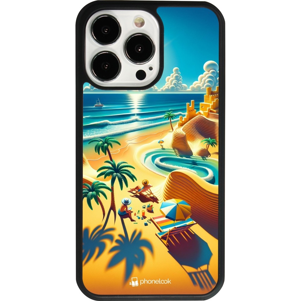 iPhone 13 Pro Case Hülle - Silikon schwarz Sonnenuntergang Brise