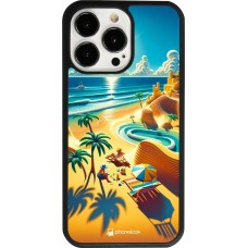 iPhone 13 Pro Case Hülle - Silikon schwarz Sonnenuntergang Brise