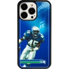 Coque iPhone 13 Pro - Silicone rigide noir Super Bowl 26 Seattle 1