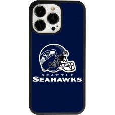 Coque iPhone 13 Pro - Silicone rigide noir Super Bowl 26 Seattle 3