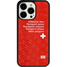 iPhone 13 Pro Case Hülle - Silikon schwarz Swiss Passport