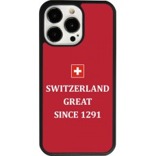 Coque iPhone 13 Pro - Silicone rigide noir Switzerland Great Since 1291