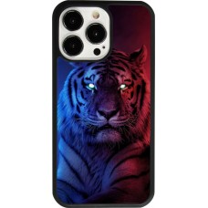 iPhone 13 Pro Case Hülle - Silikon schwarz Tiger Blue Red