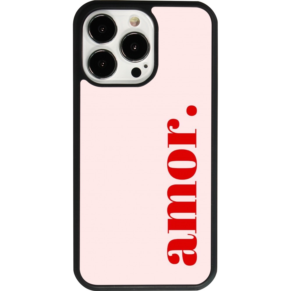 iPhone 13 Pro Case Hülle - Silikon schwarz Valentine 2024 amor