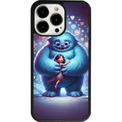iPhone 13 Pro Case Hülle - Silikon schwarz Valentin 2024 Flauschige Liebe