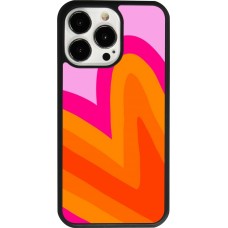 iPhone 13 Pro Case Hülle - Silikon schwarz Valentine 2024 heart gradient