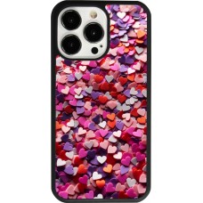 Coque iPhone 13 Pro - Silicone rigide noir Valentine 2025 Confetti