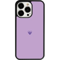 iPhone 13 Pro Case Hülle - Silikon schwarz Valentine 2023 purpule single heart