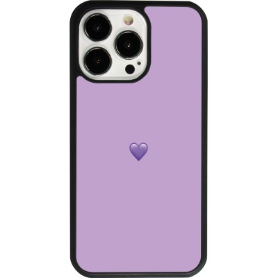 iPhone 13 Pro Case Hülle - Silikon schwarz Valentine 2023 purpule single heart