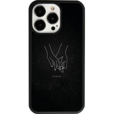 iPhone 13 Pro Case Hülle - Silikon schwarz Valentine 2023 hands forever