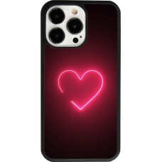 iPhone 13 Pro Case Hülle - Silikon schwarz Valentine 2023 single neon heart