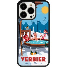 iPhone 13 Pro Case Hülle - Silikon schwarz Verbier Mountain Jacuzzi