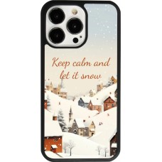 Coque iPhone 13 Pro - Silicone rigide noir Winter 25 Winter Keep calm and let it snow