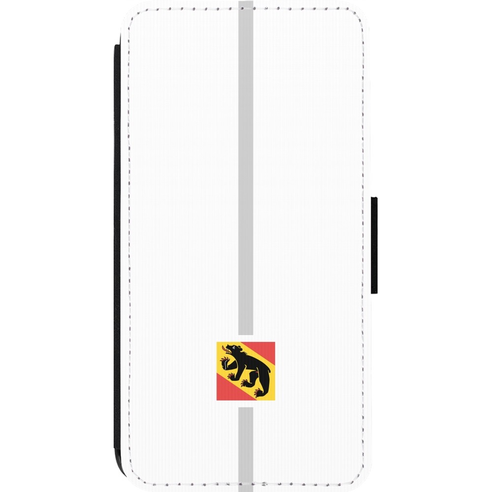 iPhone 13 Pro Case Hülle - Wallet schwarz Kanton BE weiss