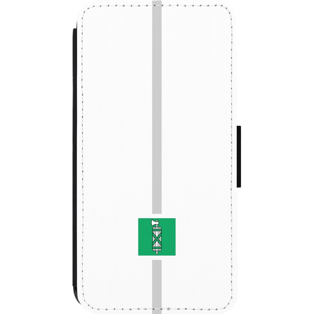 iPhone 13 Pro Case Hülle - Wallet schwarz Kanton SG weiss
