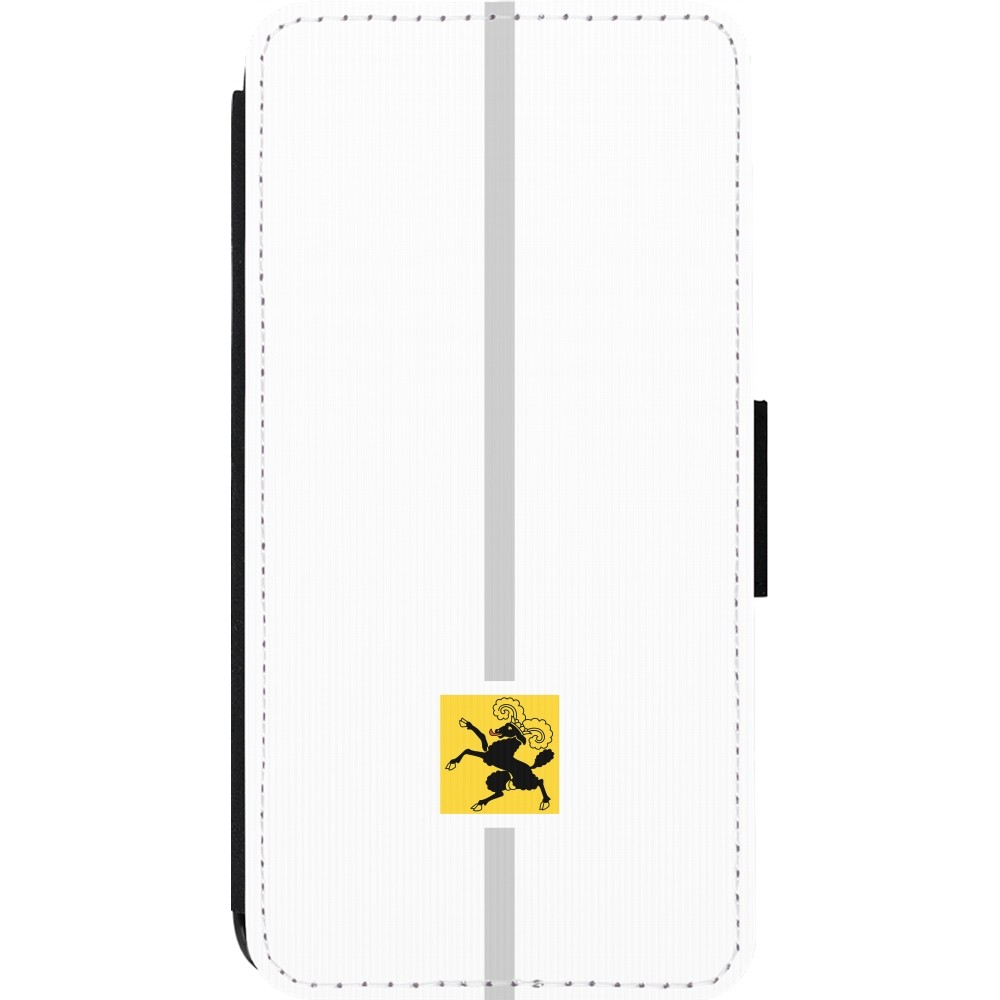iPhone 13 Pro Case Hülle - Wallet schwarz Kanton SH weiss