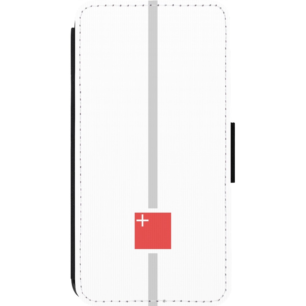 iPhone 13 Pro Case Hülle - Wallet schwarz Kanton SZ weiss