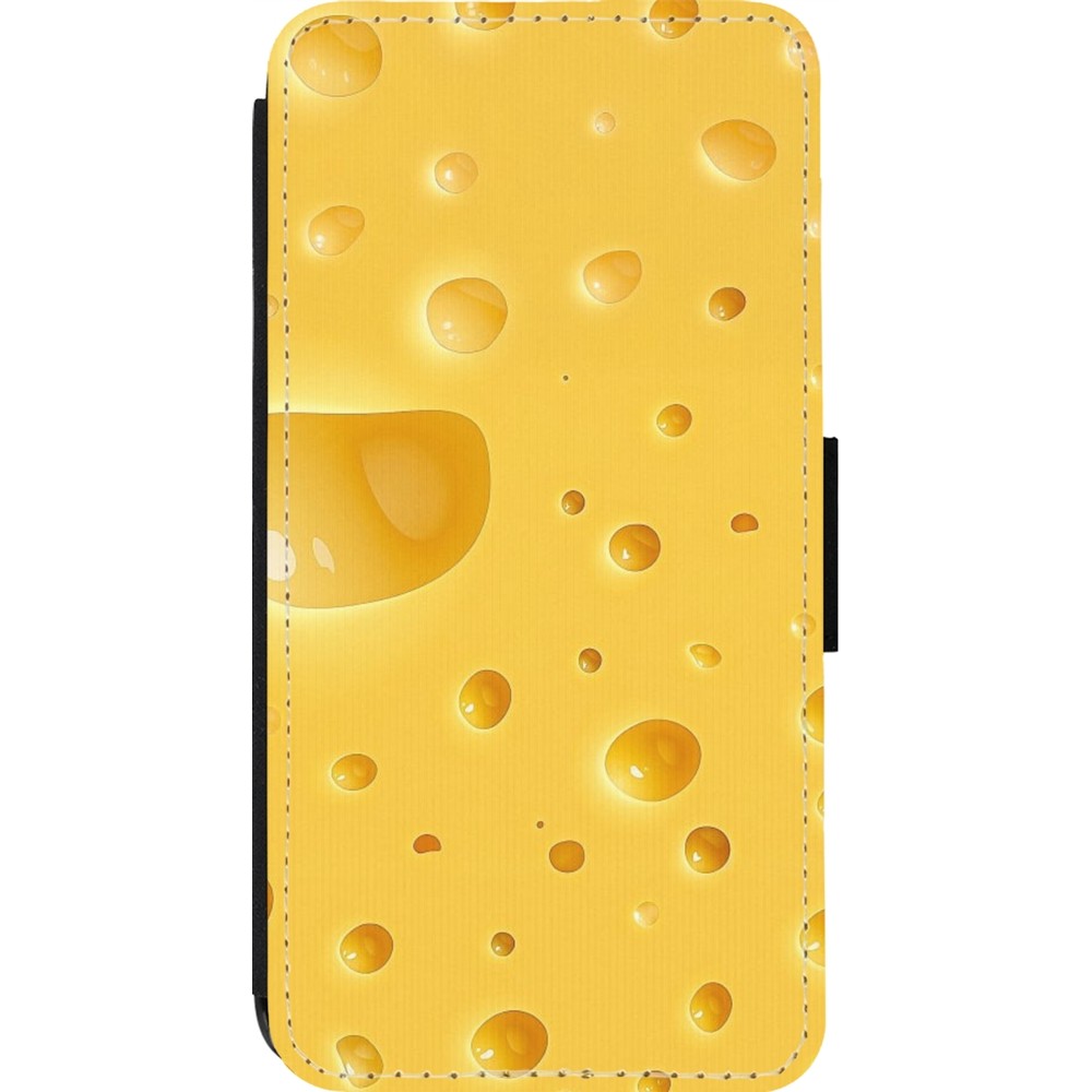 iPhone 13 Pro Case Hülle - Wallet schwarz  Nationalfeiertag Schweiz Cheese