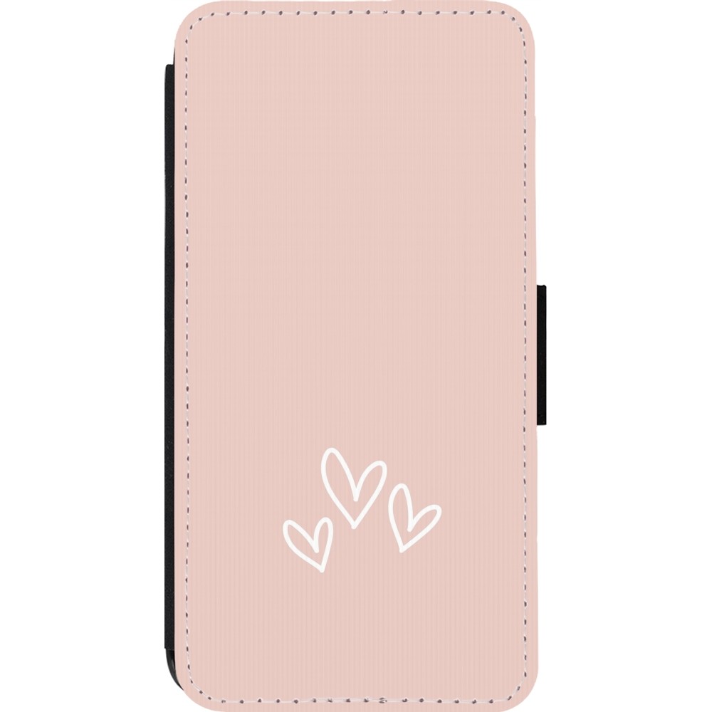 iPhone 13 Pro Case Hülle - Wallet schwarz Valentine 2023 three minimalist hearts