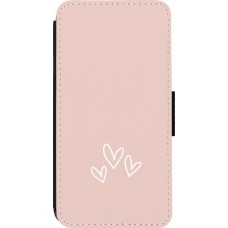 iPhone 13 Pro Case Hülle - Wallet schwarz Valentine 2023 three minimalist hearts